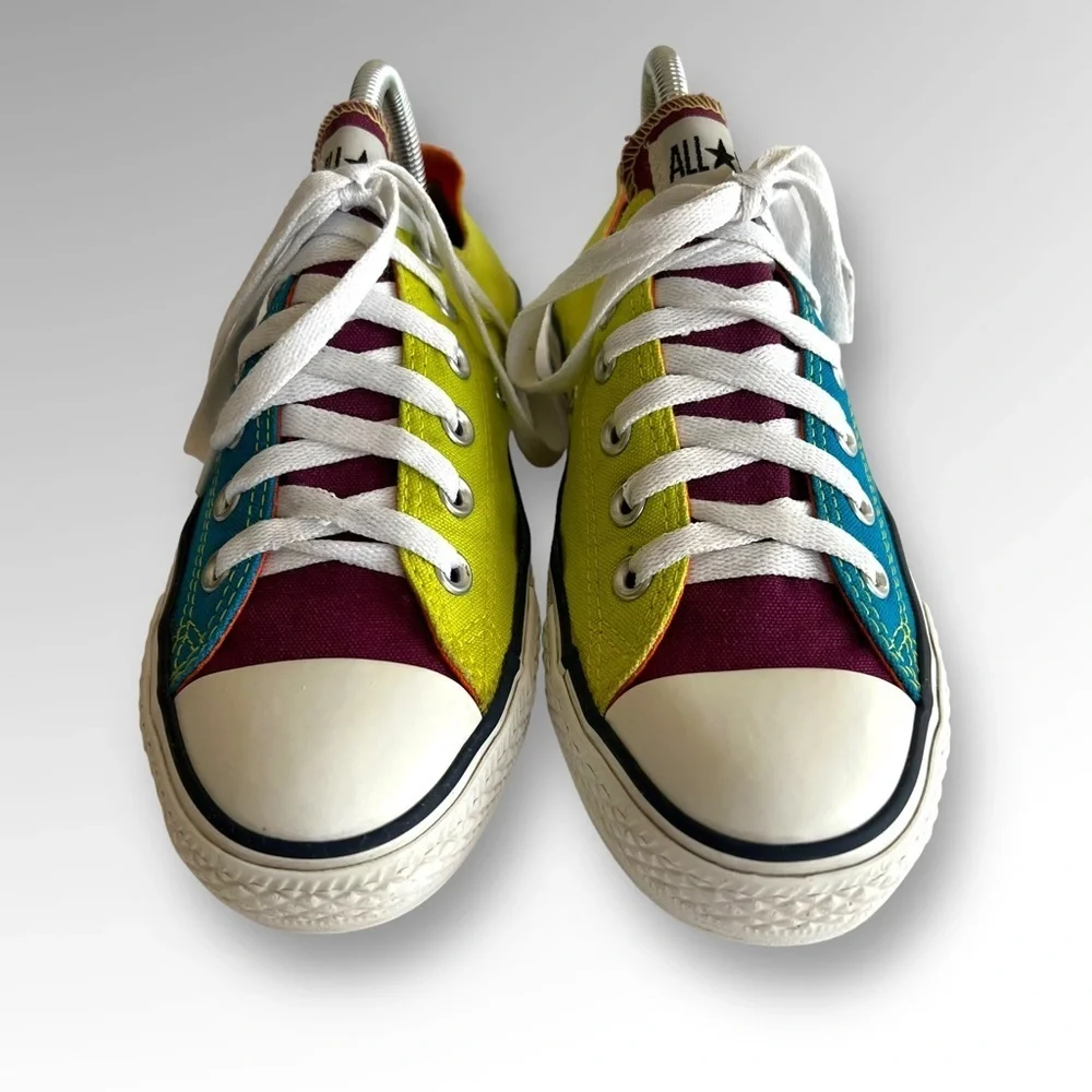 Unisex Multi Colored All Star Converse Sneakers. - Picture 2 of 8